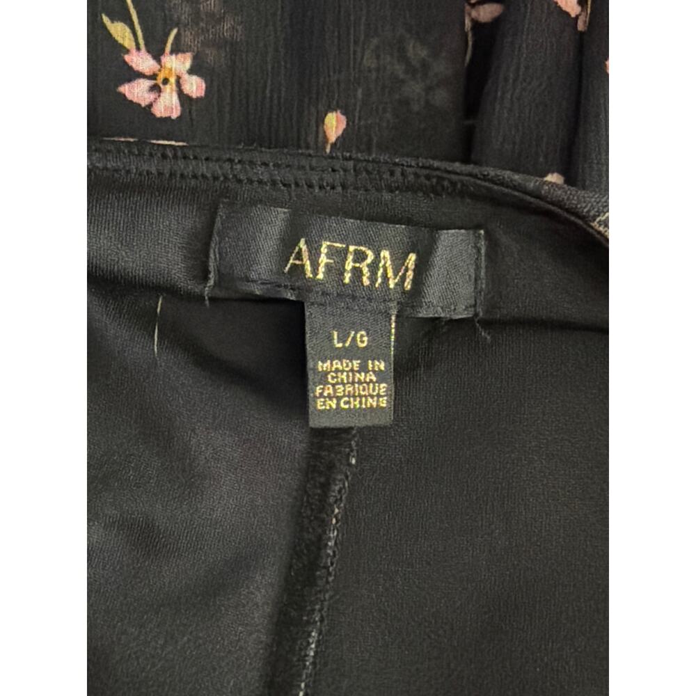 AFRM Britta Mini Dress Chiffon in Delicate Ditzy Women's Large NEW - Picture 8 of 11